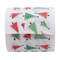 Bigsweety Christmas Pattern Print Toilet Paper Decorations Party/White Elephant/Gag Gift/Bathroom Decor,#2