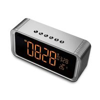 Bluetooth Speaker Stereo FM Radio, ZEPST Wireless Speaker with LED Screen, Alarm Clock, Bold Bass, Handsfree, 8h Playtime for iPhone, Mobile, Tablet and PC