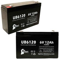 2 Pack Replacement for Tripp-Lite SMART500RT1U Battery - Replacement UB6120 Universal Sealed Lead Acid Battery (6V, 12Ah, 12000mAh, F1 Terminal, AGM, SLA) - Includes 4 F1 to F2 Terminal Adapters