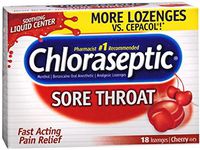 Chloraseptic Sore Throat Lozenges, Cherry Flavor, 108 Lozenges (6 pack of 18 Lozenges)
