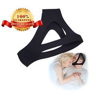 Stop Snoring CPAP Chin Strap Anti Snoring Solution Snore Stopper Jaw Supporter Device(Black)
