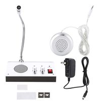 Dual-Way Noise-Free Voice Mic Speaker Bank Office Store Bus Station Intercom Window Counter Interphone for Security Company