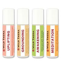 Wild Thera Meditation Blend Set of 4. Therapeutic Grade Essential Oil to Enhance Focus, Meditation, Release Distraction, Increase Attention, Relieve Stress, Anxiety Relief and Increase Calmness.