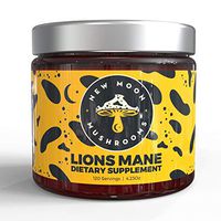 Lions Mane Mushroom Powder - Organic Lions Mane Extract - 120 Servings - 10x Potency -Memory Focus Clarity- Nootropic Health Supplement - New Moon Mushrooms