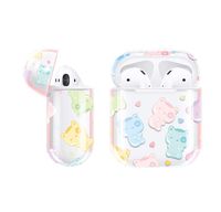Airpods case for Girls Children,Sunvy Cute Cartoon Case Clear Skin Shockproof for Airpods 1/2 Case (E)
