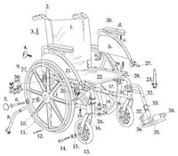 Drive Parts for Cirrus IV Wheelchairs - Serial # 5D -20" Seat Upholstery