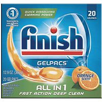 Finish All In 1 Gelpacs, Orange 20 Tabs, Dishwasher Detergent Tablets (Pack of 3)