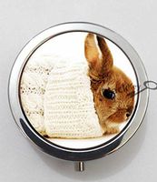 BlackKey Animal Rabbit 3-Compartment Decorative Pocket Gift Box Case Organizer for Pill, Color 1 -1823