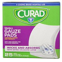 Curad Small Gauze Pads 2" x 2" 25 ea (Pack of 3)