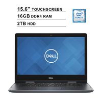2019 Dell Inspiron 14 5000 2-in-1 15.6 Inch Touchscreen Laptop (Intel Core i3-8145U up tp 3.9GHz, 16GB DDR4 RAM, 2TB HDD, WiFi, Bluetooth, HDMI, Win10 Home, Black) (Renewed)