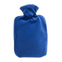 Hugo Frosch 1.8L Classic Hot Water Bottles Eco Hot Water Bottles in Highest Quality - Made in Germany (3. w/Fleece Cover(Blue))