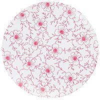 Trendables Premium 8 Inch. Disposable Plastic Plates, Food Grade Plastic Salad/Dessert Plates - Flora Design - 40 Pack
