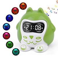 White Noise Sound Machine for Baby Kid Toddler, Sleep Trainer & Time to Wake Digital Alarm Clock for Bedroom,Portable Sleep Soother Night Light with 9 Sounds & Lullaby,Timer,Battery Operated/Plug in