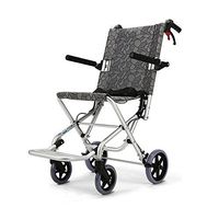 Weccan Wheelchair Lightweight Folding Portable Transport Chair with Bags Solid Tires Seatbelt Hand Brakes Comfortable Armrest Seat Heavy Duty Swing Away Foot Rrests for Men and Women Gray