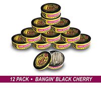 TeaZA Herbal Energy Pouch Bangin' Black Cherry Bomb -Nicotine Free, Tobacco Free Pouches - Energy Dip Pouches [12 Pack]