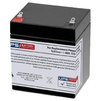 12V 5Ah F1 AGM Battery Replaces HGL5-12, PK12V5, PK12V4.5, PK12V4.5F1, PK12V5F1, BSL1055, SLA1055, SEC1055, PC1250, 12V4, DJW12-4, DJW12-4.5 T1, WP4-12, WP4.5-12, WP5-12 F1, WP5-12B F1, ES4-12