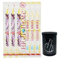 Herb Airtight Container Fresh Kettle with Organic Hydro Lemonade Hemp Wraps Vegan Non-GMO 5 Count DC Crafts Nation - Middle Finger