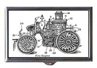 Fire Engine Steampunk Victorian Diagram Art Decorative Pill Box