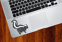 Yadda-Yadda Design Co. Skunk - Patterned Skunk - Vinyl Trackpad Tablet Decal - Copyright2016 (2.75" w x 3" h) (Small, Skunk)