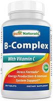 Best Naturals B-Complex with Vitamin C Tablet, B Complex Stress Formula, B Complex Energy Production Formula, 180 Count