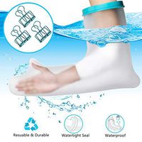 Bridawn Long Arm Cast Cover for Shower Waterproof Cast Protector Adult with 3 Clips Reusable Sleeve Bag for Broken Hands Wrist Finger Wounds Burns Dressings Splint Surgeries （24.4 inchs Full Arm）