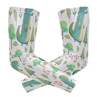 LEVEIS Dinosaur Arm Sleeves UV Protection for Men Women Sunblock Protective Gloves Running Golf Cycling Driving Long Arm Cover 1 Pair