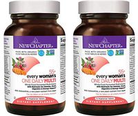 New Chapter 55+ Every Woman's One Daily Multi Whole-Food Fermented Multivitamin from Organic Vegetables, Herbs and Astaxanthin for Immune, Heart, Digestive and Energy (72 Vegetarian Tablets) Pack of 2