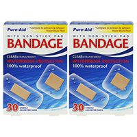 Pure-Aid Waterproof Bandage - 30ct (2 Pack)