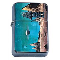 Forbidden Planet Flip Top Oil Lighter R1 Smoking Cigarette Silver Case Included