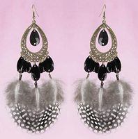 1 pair Feather bronze ornament tear drop bead charm hook earrings new arrive Best Jewerly Accessories Stylish Womens Designer Novelty Pendant Girls Bangle