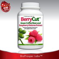 Berrycut 700mg Pure Raspberry Ketones with Green Coffee Bean Extract Fat Burner (60 Capsules)