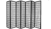 Panel Shoji Screen Room Divider 3 - 10 Panel (7 panel, Black, White, Cherry , Natural)