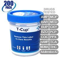 MiCare [200pk] - 14-Panel Multi Drug Test Cup (AMP/BAR/BUP/BZO/COC/mAMP/MDMA/MOP/MTD/OXY/PCP/PPX/TCA/THC with A3) #MI-TDOA-1145A3