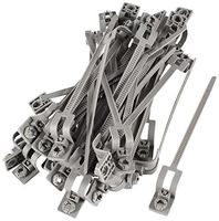 Uxcell Nylon Auto Car Push Mount Wire Cable Tie, 160mm x 6.4mm, 40 Pcs, Gray