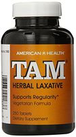 American Health Tam Herbal Laxative Tablets - Supports Regularity, Eases Occasional Constipation - Non-GMO, Gluten-Free, Vegan - 78 mg Cascara Sagrada - 250 Count, 125 Total Servings
