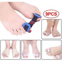 9PCS/SET Bunion Corrector Protector Sleeves Kit Toe Separator Spacer Pain Relief