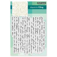 Penny Black Script Cling Unmounted Rubber Stamp (40-470)