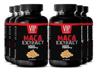 Maca Powder gelatinized - Maca 1600mg 4: 1 Extract - Maca Powder gelatinized (6 Bottles 360 Capsules)