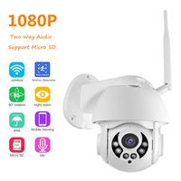 IP Camera wifi wireless Outdoor HD Dome Camera Pan Tilt 1080P IP66 Waterproof Home Surveillance Camera by KNEWMART