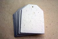Seed Embedded White Cotton Handmade Paper Hang Tags (Set of 32)