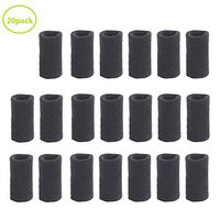 Nutteri 20 Pieces Finger Sleeves, Thumb Splint Brace for Finger Support, Relieve Pain for Arthritis,Triggger Finger, Compression Aid for Sports (Black)