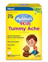 Hyland's 4 Kids Tummy Ache Tablets, Natural Relief of Upset Stomach, Diarrhea and Gas for Children, 50 Count