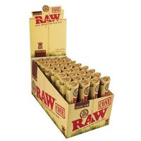 RAW CONES ORGANIC HEMP PRE ROLLED KING SIZE 3 CONES PER PACK UNFLAVORED FLAVOR PACK OF 32
