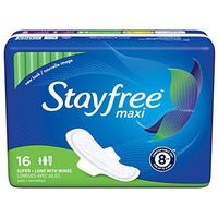 Stayfree Super Long Maxi Pads with Wings-16 ct