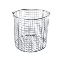 Adamas-Beta 304 Stainless Steel Disinfection Basket for Medical, Wire Mesh Medical Sterilization Baske, Round, Diameter×Height/200×200mm 1pcs