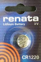 One (1) X Renata Cr1220 Lithium Watch / Key / Gadget Battery 3V Blister Packed - Japan Made Quality
