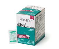Medi-First 80248 Chewable Mint Antacid Tablets, 125-Packets of 2
