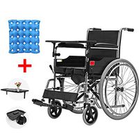 MLX Old People Folding Wheelchair, Multi-Function Scooter, with Sitting and Half-Lying 3 Shift Adjustment - Suitable for Patients with Leg and Foot Inconvenience
