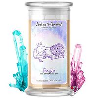 Leo | Zodiac Star Signs Jewelry Candle 21oz | Surprise Prize Valued at $15 - $7,500 Inside | Choose From 30+ Scents | Fresh Cut Roses | Necklace