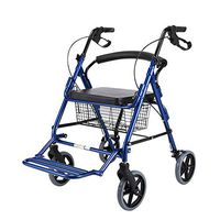III- Carex Steel Rollator Walker with Seat and Wheels, Includes Back Support, Rolling Walker for Seniors and Those Needing Assistance Walking